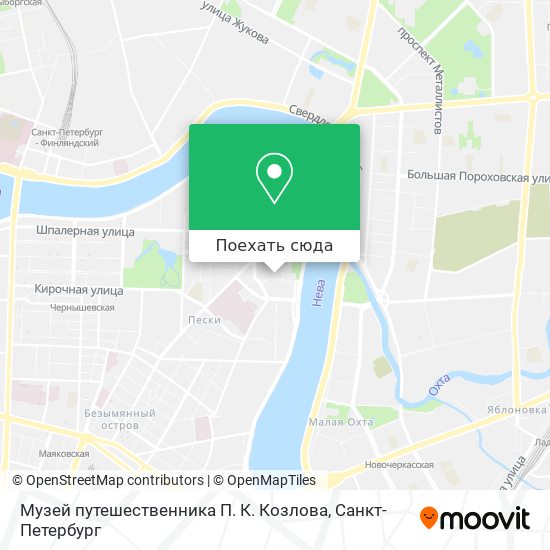 Карта Музей путешественника П. К. Козлова