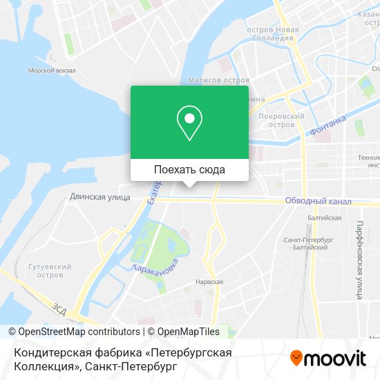 Карта Кондитерская фабрика «Петербургская Коллекция»