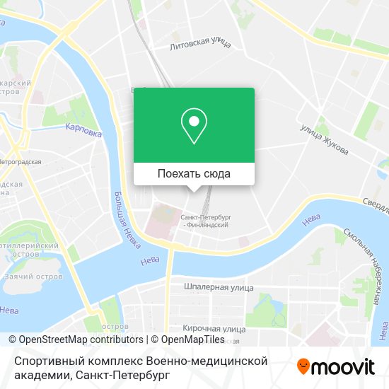 Карта Спортивный комплекс Военно-медицинской академии