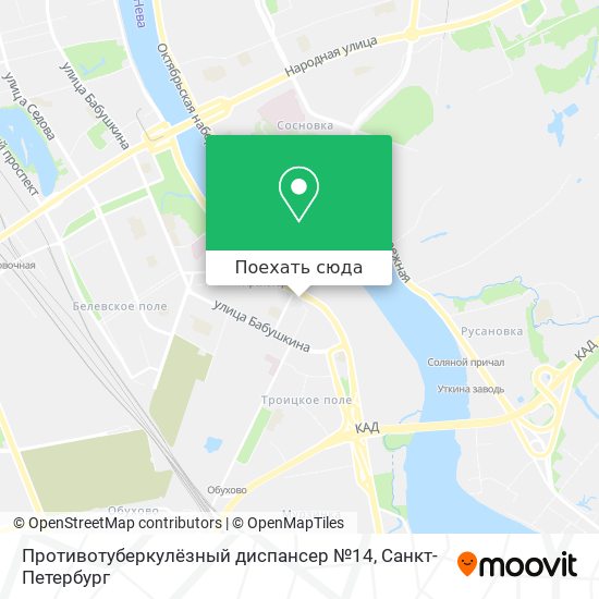 Карта Противотуберкулёзный диспансер №14