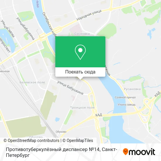 Карта Противотуберкулёзный диспансер №14