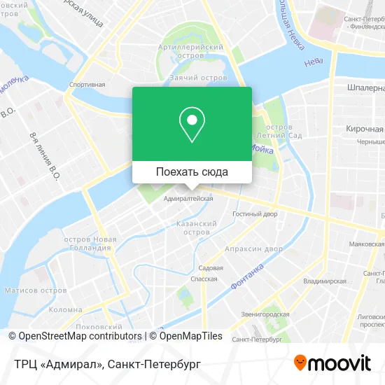 Карта ТРЦ «Адмирал»