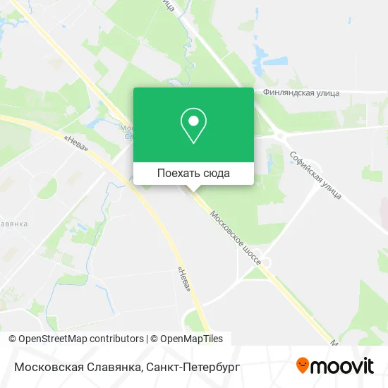 Карта Московская Славянка