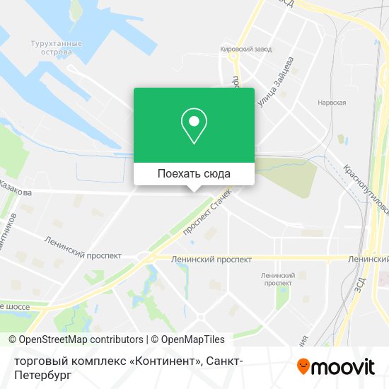 Карта торговый комплекс «Континент»