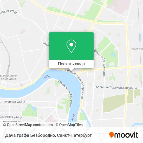 Карта Дача графа Безбородко