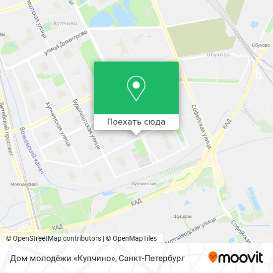 Карта Дом молодёжи «Купчино»