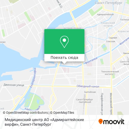 Карта Медицинский центр АО «Адмиралтейские верфи»