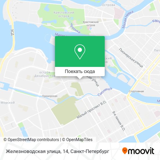 Карта Железноводская улица, 14