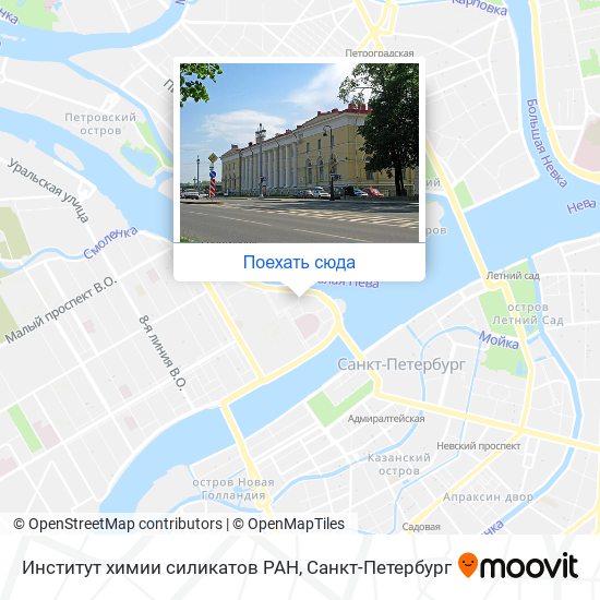 Карта Институт химии силикатов РАН