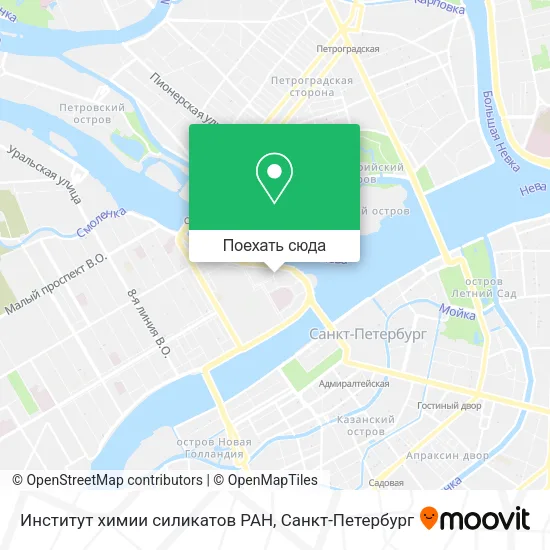 Карта Институт химии силикатов РАН