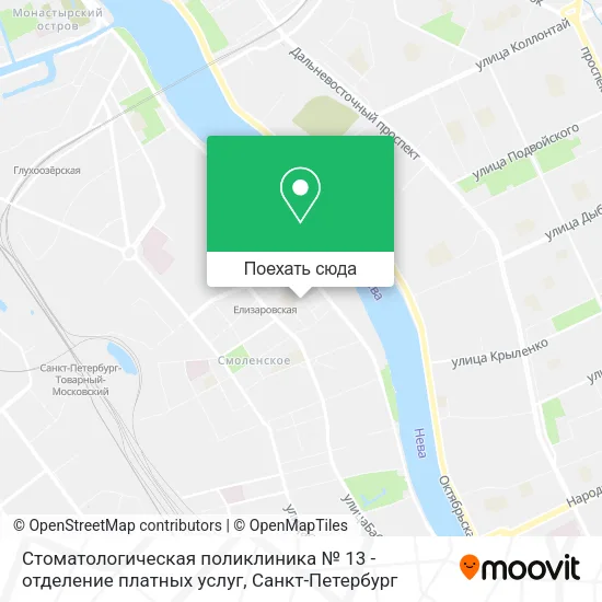 Карта Стоматологическая поликлиника № 13 - отделение платных услуг