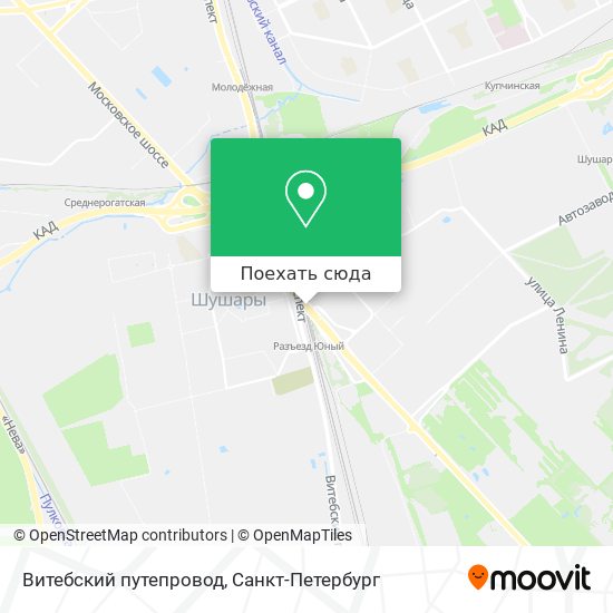Карта Витебский путепровод