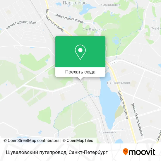Карта Шуваловский путепровод