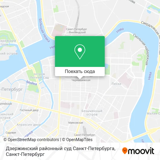 Карта Дзержинский районный суд Санкт-Петербурга