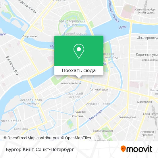 Карта Бургер Кинг