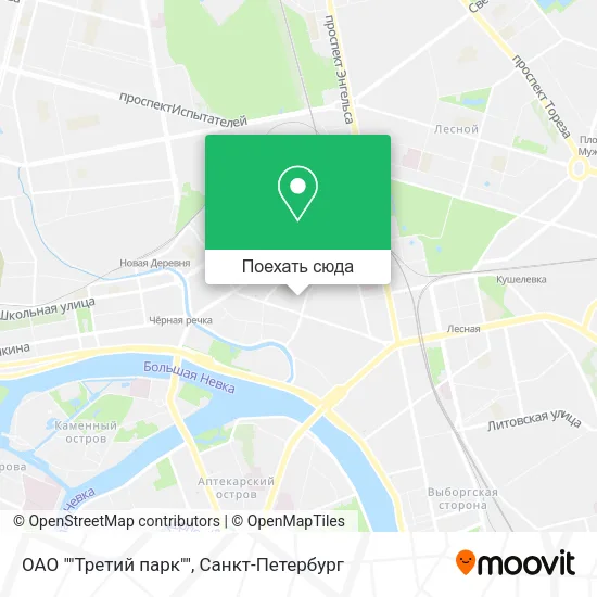 Карта ОАО ""Третий парк""