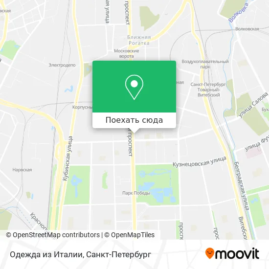 Карта Одежда из Италии