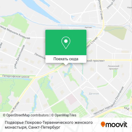 Карта Подворье Покрово-Тервенического женского монастыря