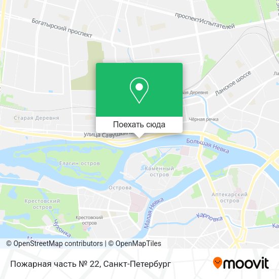 Карта Пожарная часть № 22
