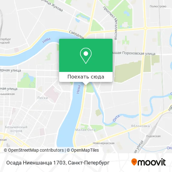 Карта Осада Ниеншанца 1703