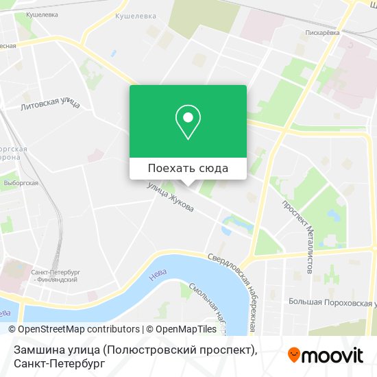 Карта Замшина улица (Полюстровский проспект)