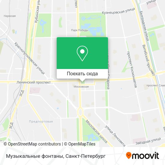 Карта Музыкальные фонтаны