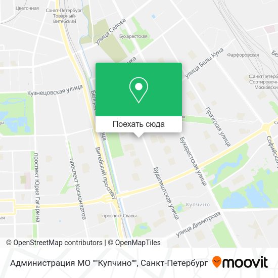 Карта Администрация МО ""Купчино""