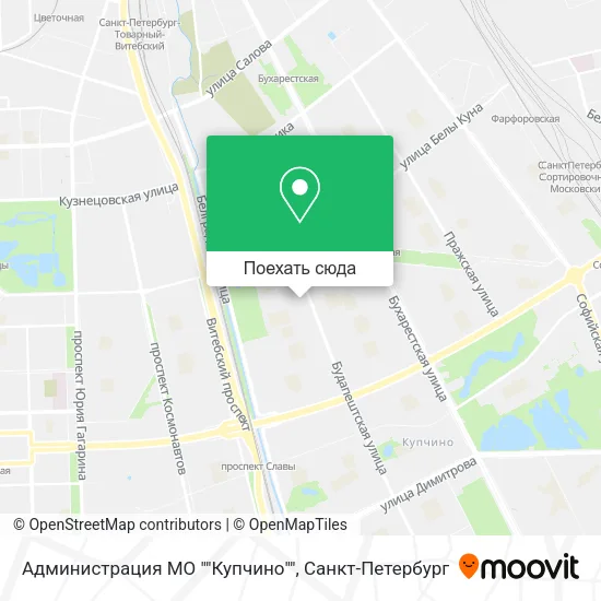 Карта Администрация МО ""Купчино""