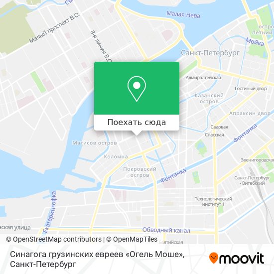 Карта Синагога грузинских евреев «Огель Моше»