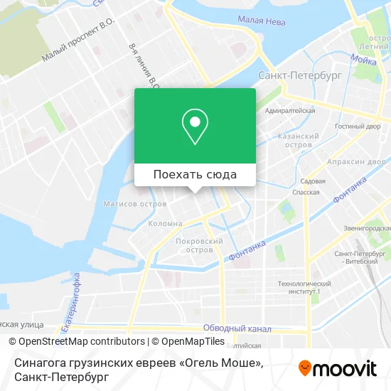 Карта Синагога грузинских евреев «Огель Моше»