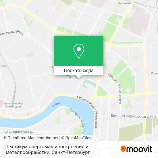 Карта Техникум энергомашиностроения и металлообработки