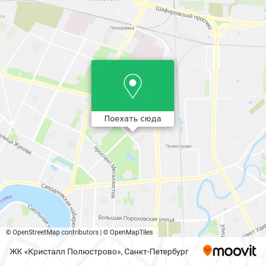 Карта ЖК «Кристалл Полюстрово»