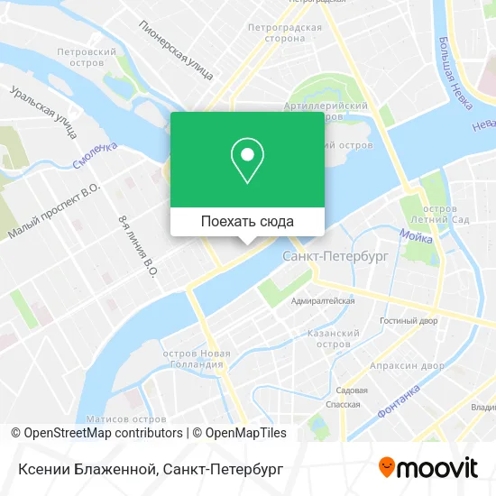 Карта Ксении Блаженной