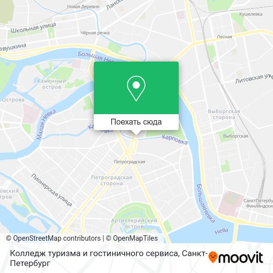 Карта Колледж туризма и гостиничного сервиса