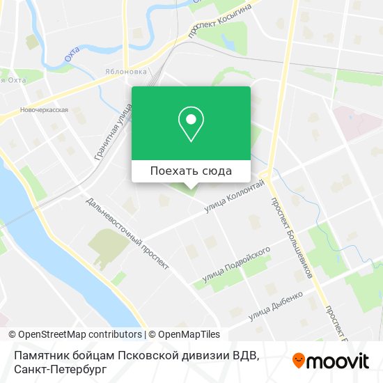 Карта Памятник бойцам Псковской дивизии ВДВ