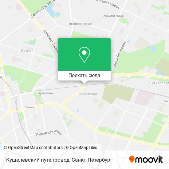 Карта Кушелевский путепровод