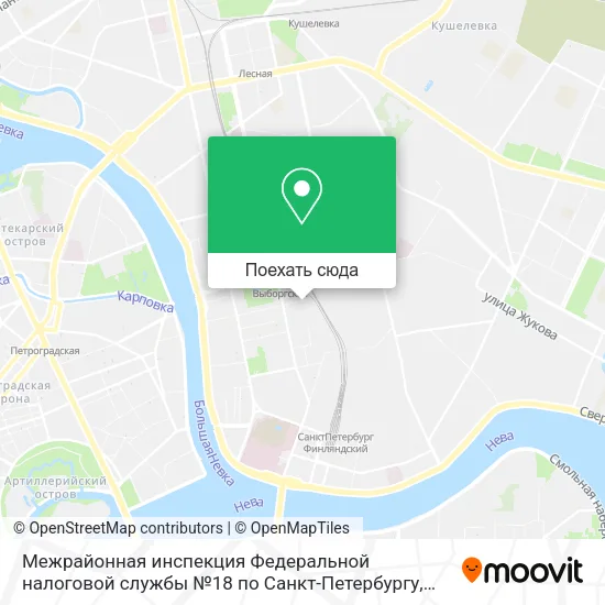 Карта Межрайонная инспекция Федеральной налоговой службы №18 по Санкт-Петербургу