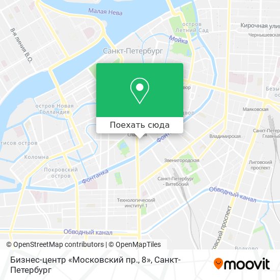 Карта Бизнес-центр «Московский пр., 8»