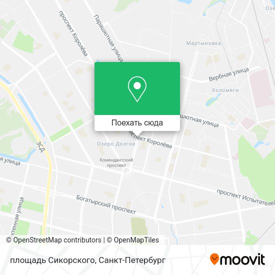 Карта площадь Сикорского