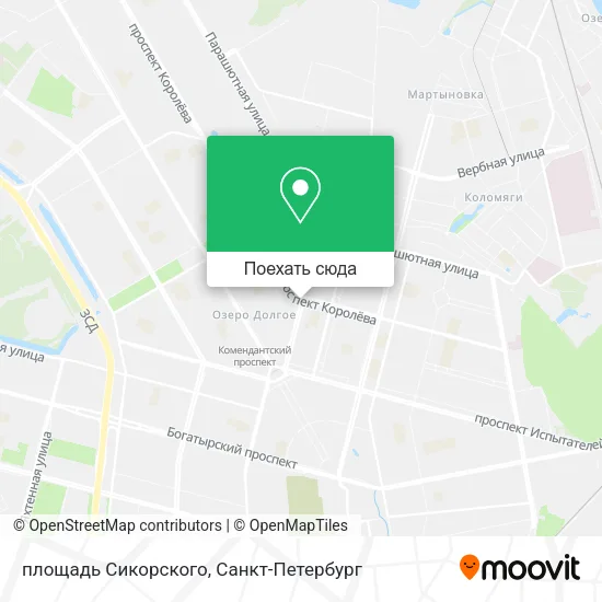 Карта площадь Сикорского