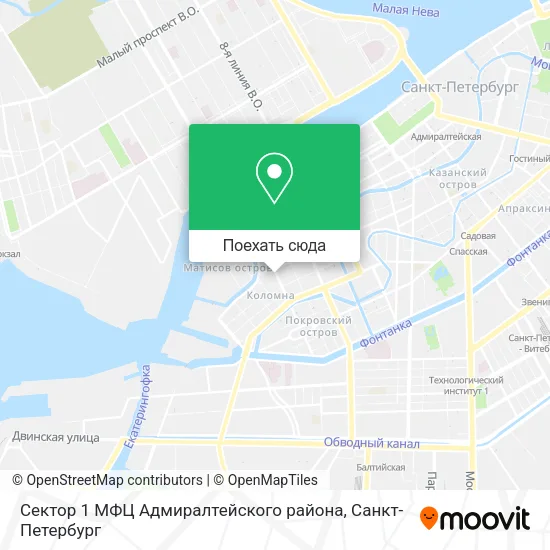 Карта Сектор 1 МФЦ Адмиралтейского района