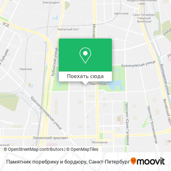 Карта Памятник поребрику и бордюру