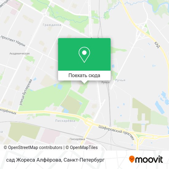 Карта сад Жореса Алфёрова