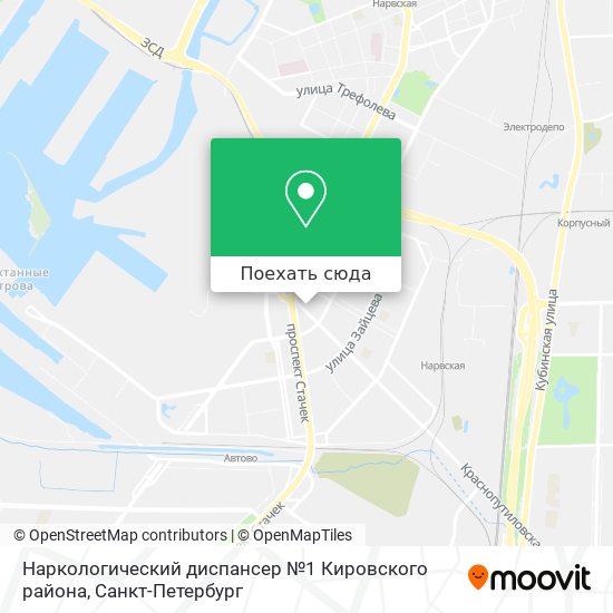 Карта Наркологический диспансер №1 Кировского района
