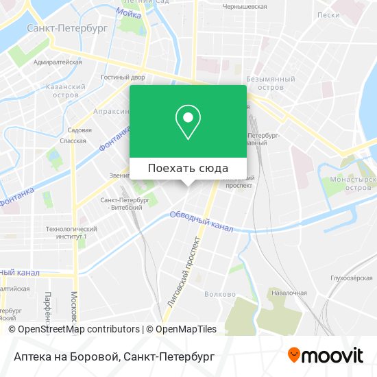 Карта Аптека на Боровой