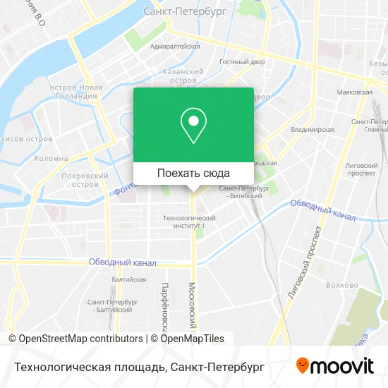 Карта Технологическая площадь