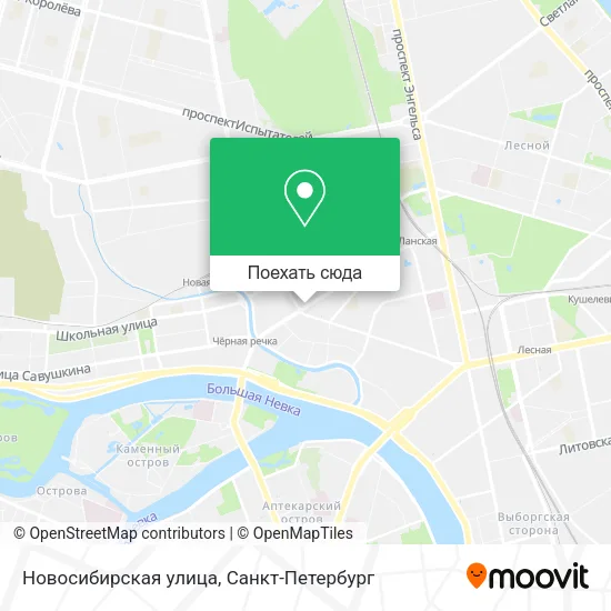 Карта Новосибирская улица