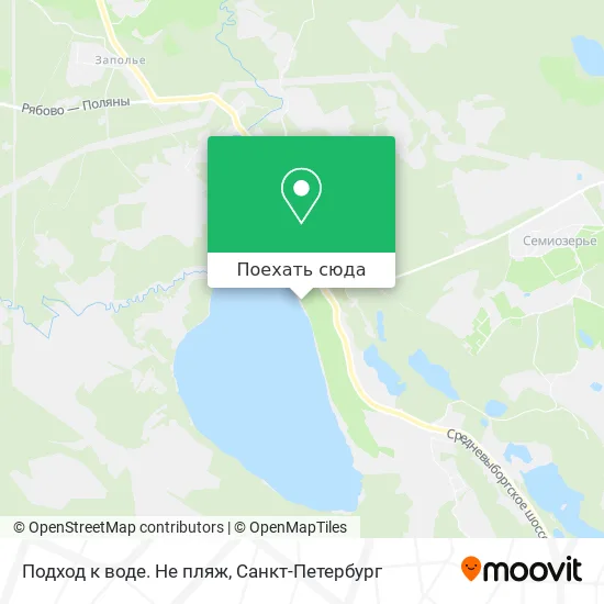 Карта Подход к воде. Не пляж