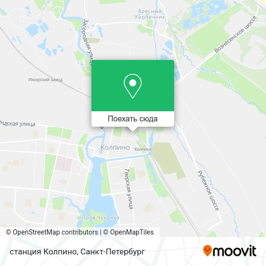 Карта станция Колпино