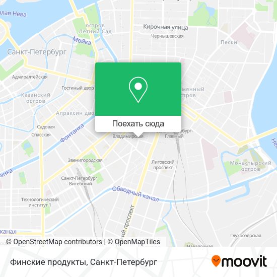 Карта Финские продукты